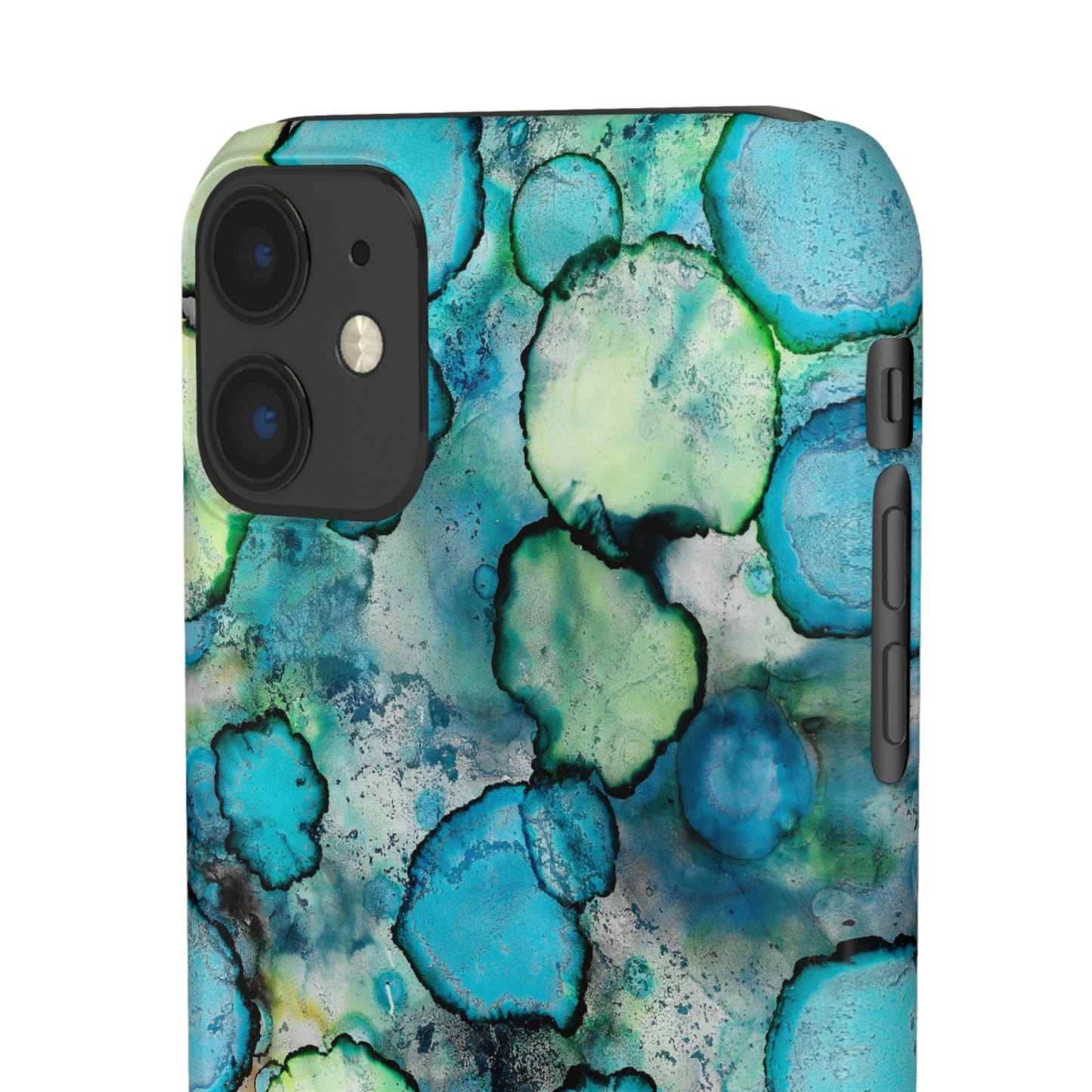 iPhone Samsung Galaxy Pixel5G Snap Case Phone Case Blue Bubbles