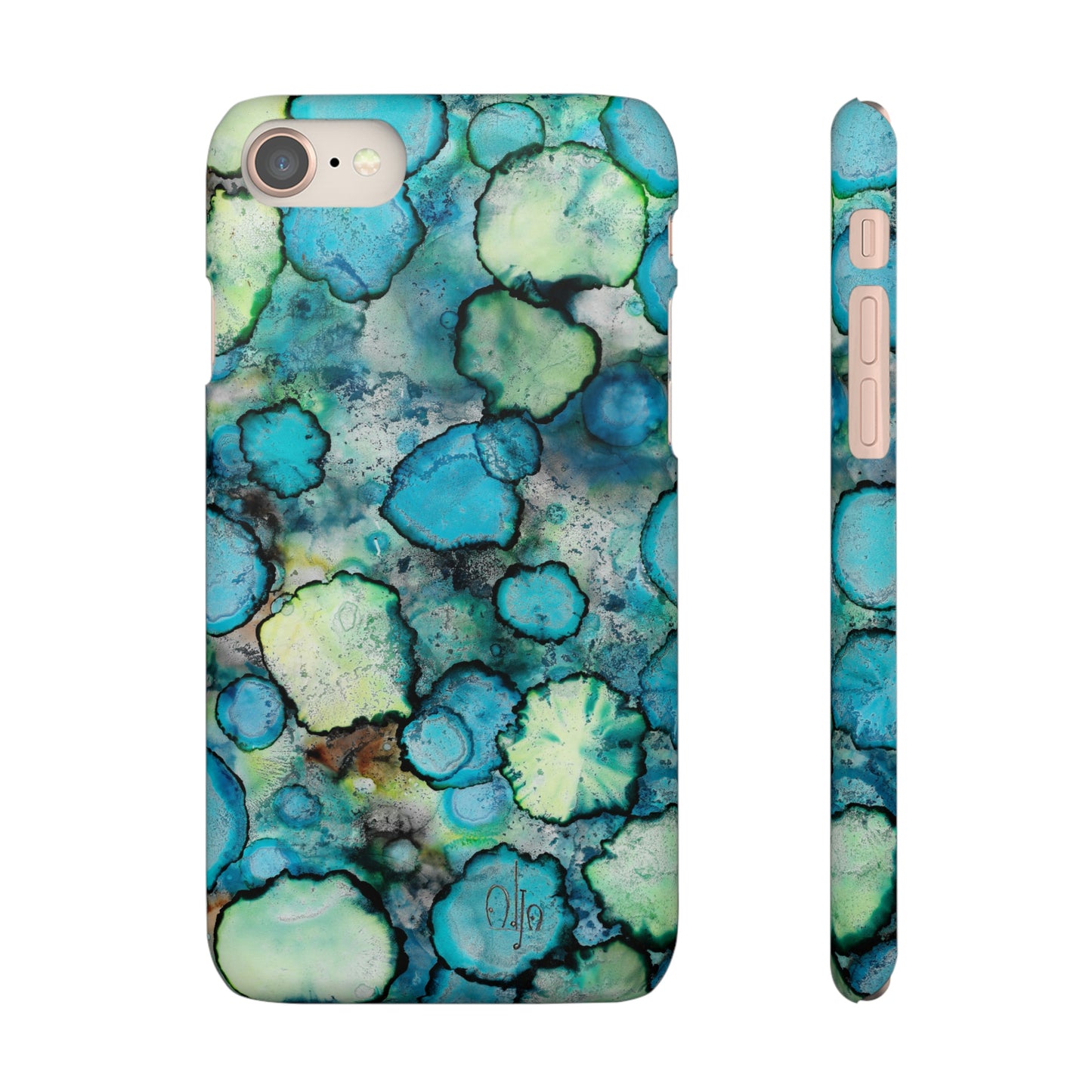 iPhone Samsung Galaxy Pixel5G Snap Case Phone Case Blue Bubbles