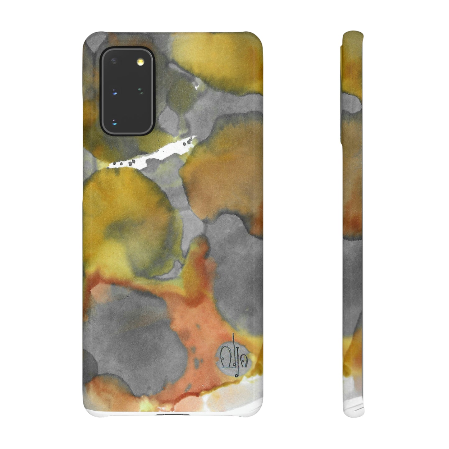 iPhone Samsung Galaxy Pixel5G Snap Case Phone Case Yellow Volcano