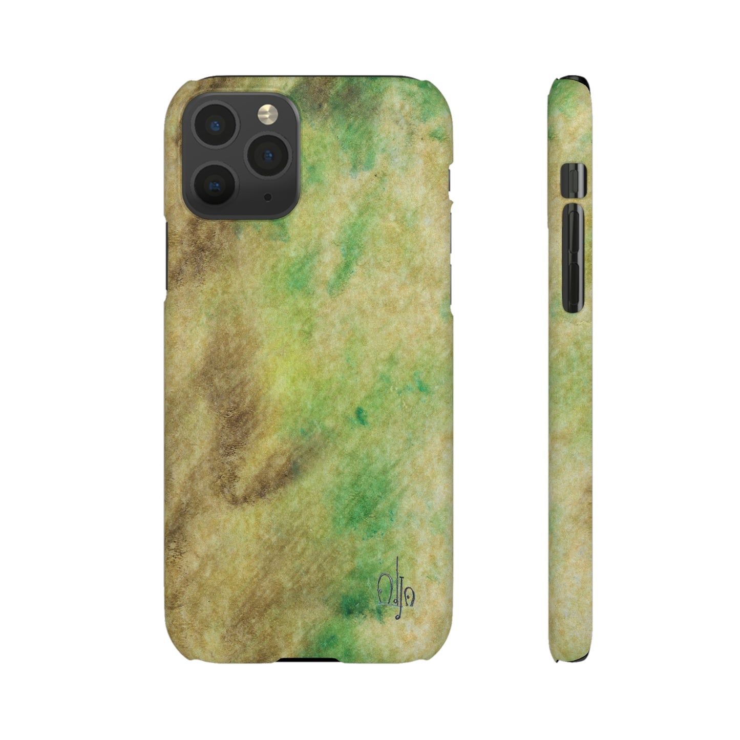 iPhone Samsung Galaxy Pixel5G Snap Case Phone Case Green Marble