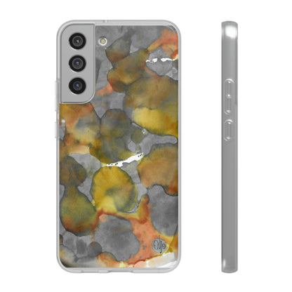 iPhone and Samsung Galaxy Flexi Phone Case Yellow Volcano - Alja Design