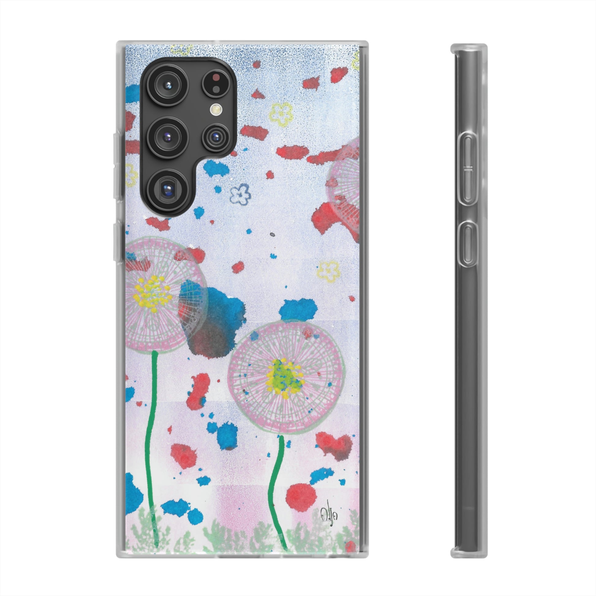 iPhone and Samsung Galaxy Flexi Phone Case Dandelion Party - Alja Design