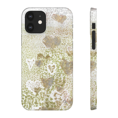 iPhone Samsung Galaxy Pixel5G Snap Case Phone Case Green Hearts