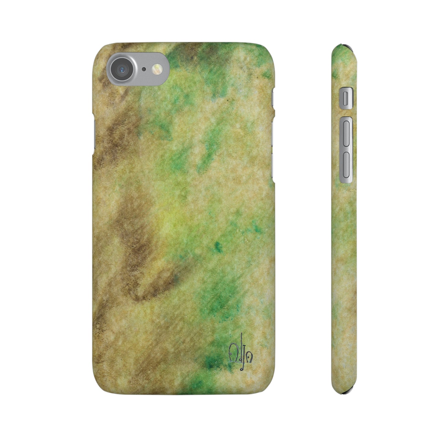 iPhone Samsung Galaxy Pixel5G Snap Case Phone Case Green Marble